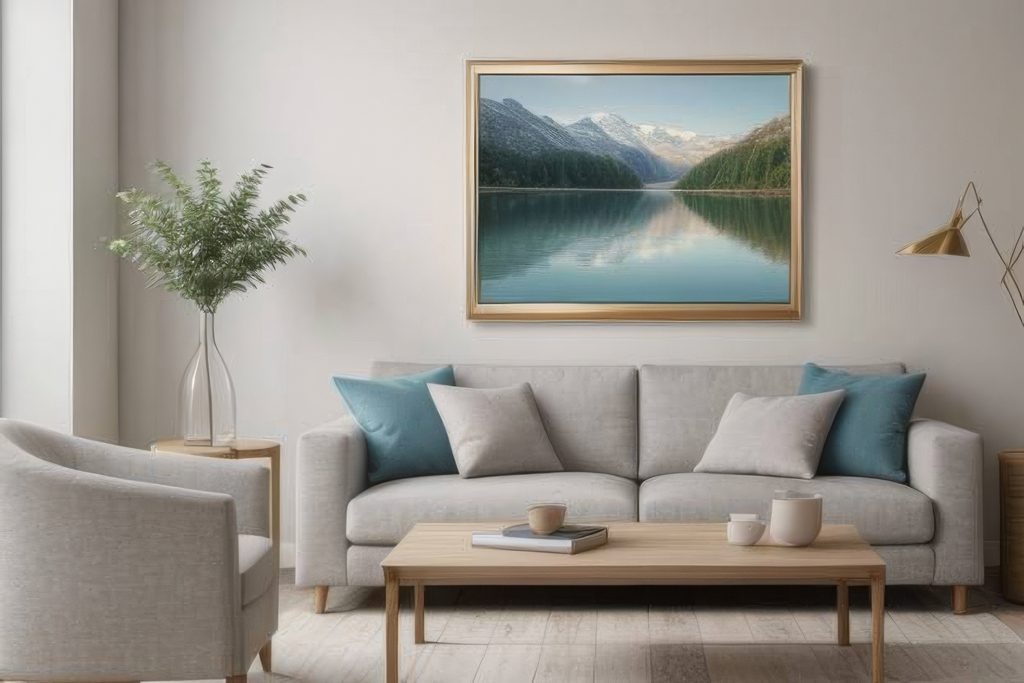 Tavla med landskapsmotiv