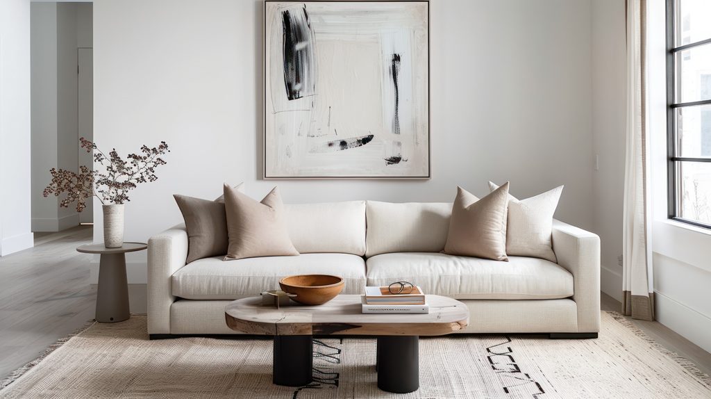 Matta till beige soffa