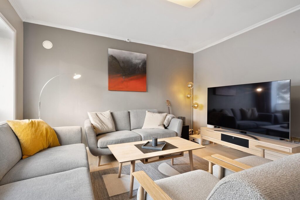 Två soffor i vinkel