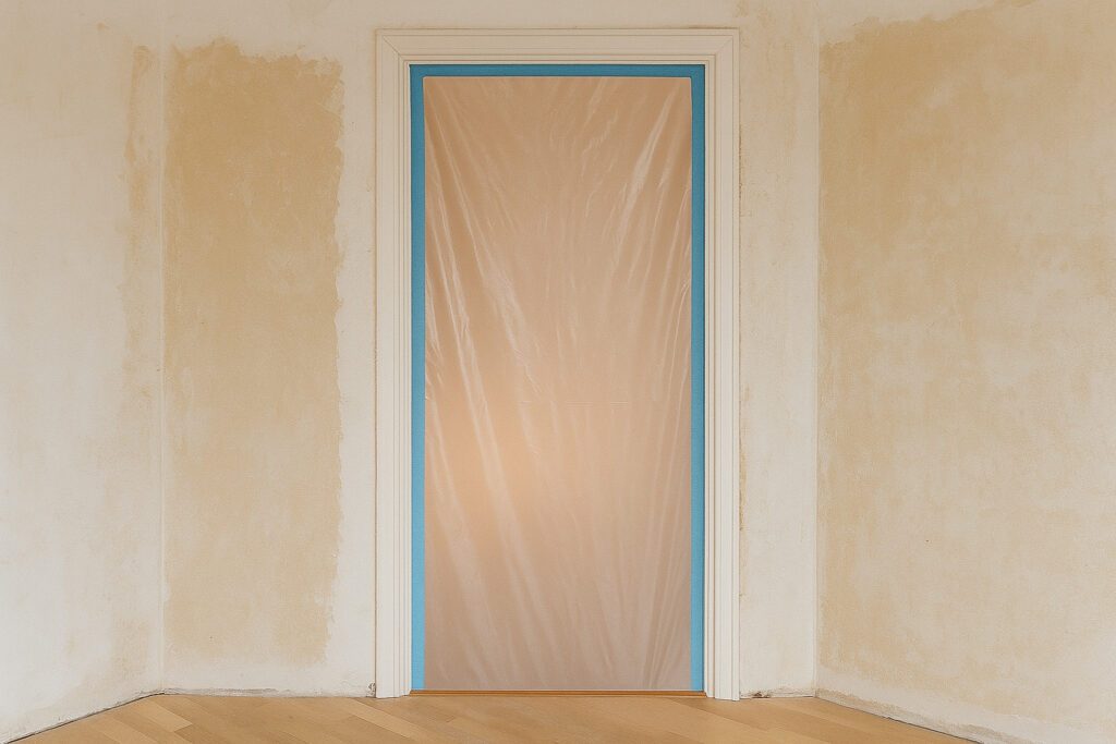 Minska byggdamm genom att täta dörröppningar