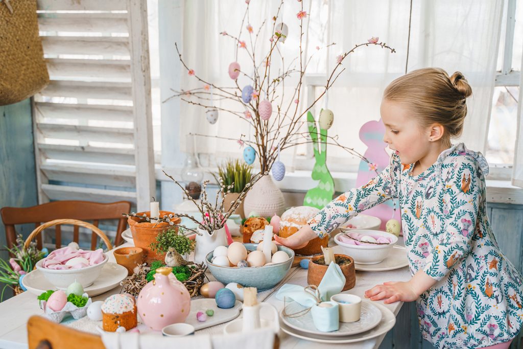 Alternativ dukning till barnen med rustika detaljer