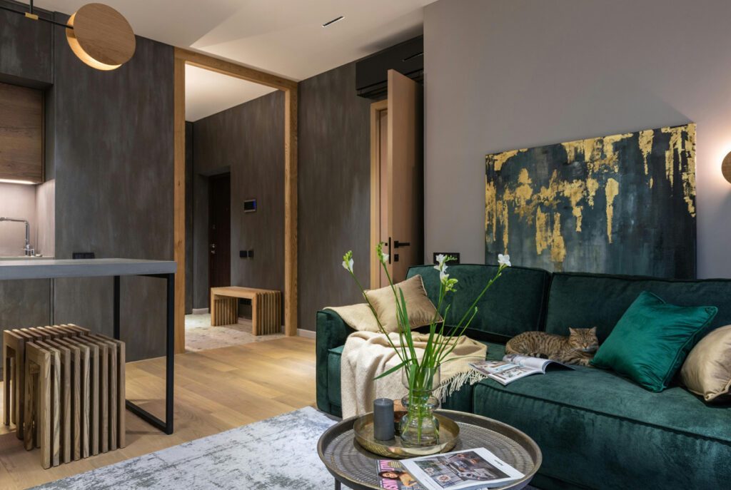 Kuddar till grön soffa